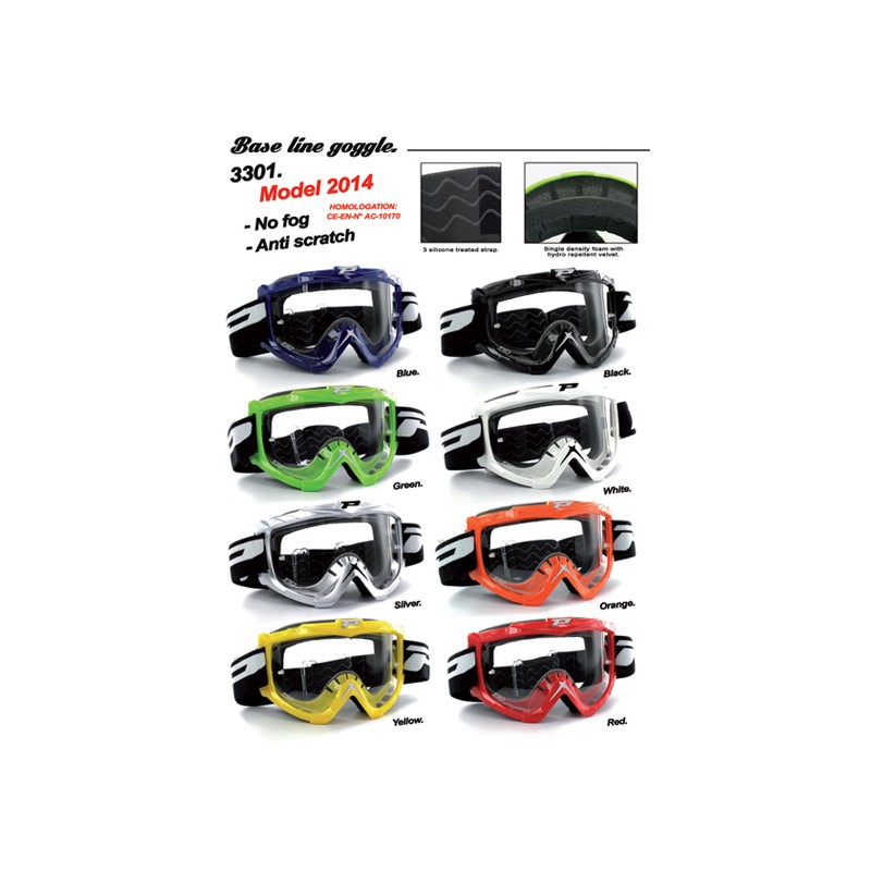 PROGRIP GOGLE PG3301 NASWA KOLOR BIAŁY (SZYBA PG3210 ANTISCRATCH, NO FOG, ANTI UV) (PG3301/14WH) (3301-101)
