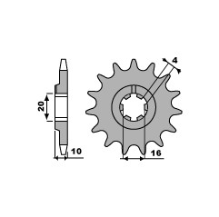 PBR ZĘBATKA PRZEDNIA 2066 13 18NC HUSQVARNA WRE 125 (ŁAŃC. 520)