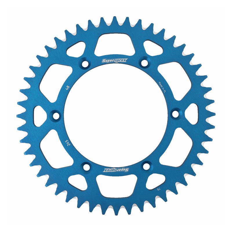 SUPERSPROX ZĘBATKA TYLNA ALUMINIOWA 7075-T6 (ERGAL) 270 48 YAMAHA YZ/YZF '99-'18 (JTR251.48) (JTR245/2.48) KOLOR NIEBIESKI