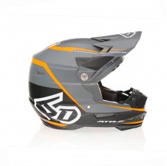 6D HELMETS KASK CROSS/ENDURO MODEL ATR-2 ALPHA NEON ORANGE KOLOR CZARNY/SZARY/POMARAŃCZOWY/BIAŁY ROZMIAR M ( 57 - 58 CM )