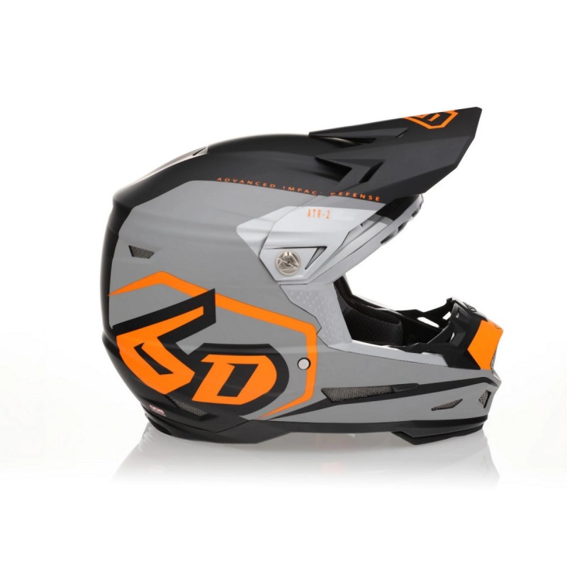 6D HELMETS KASK CROSS/ENDURO MODEL ATR-2 DELTA NEON ORANGE KOLOR CZARNY/SZARY/POMARAŃCZOWY ROZMIAR M ( 57 - 58 CM )