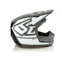 6D HELMETS KASK CROSS/ENDURO MODEL ATR-3 HEX GLOSS WHITE KOLOR CZARNY/SZARY/BIAŁY ROZMIAR M ( 57 - 58 CM )