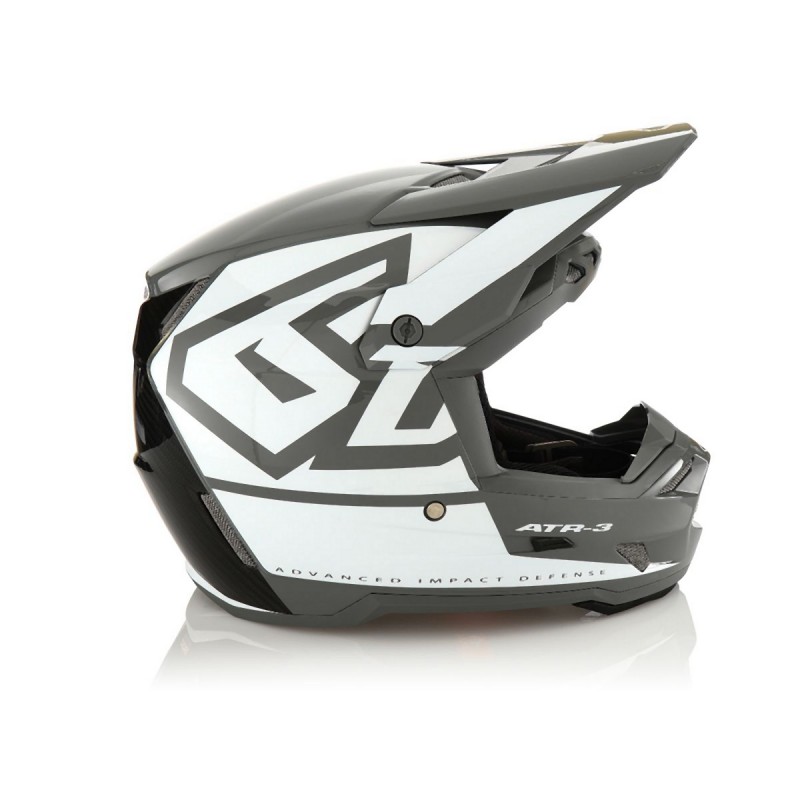 6D HELMETS KASK CROSS/ENDURO MODEL ATR-3 HEX GLOSS WHITE KOLOR CZARNY/SZARY/BIAŁY ROZMIAR M ( 57 - 58 CM )