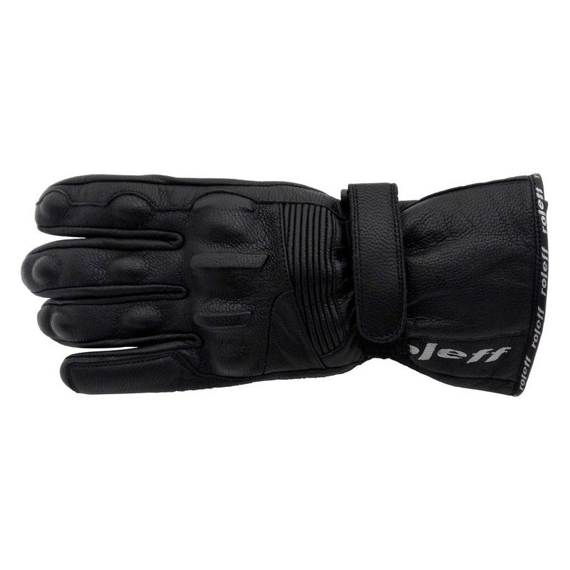 ROLEFF (2021) RĘKAWICE SKÓRZANE LETNIE MODEL RO44 KOLOR CZARNY ROZMIAR XXL