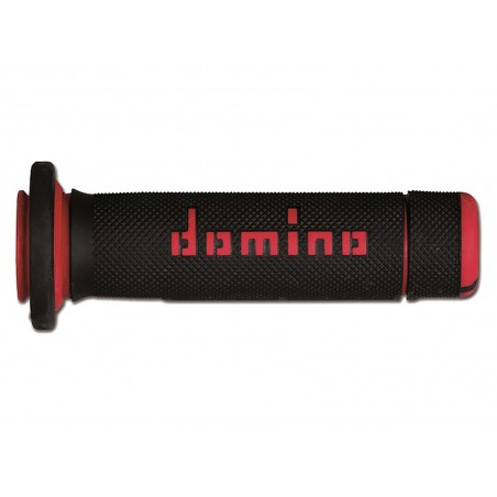 DOMINO MANETKI (GRIPY) ATV/QUAD DWUSKŁADNIKOWE KOLOR CZARNY/CZERWONY