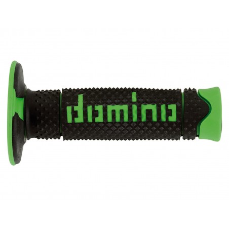 DOMINO MANETKI (GRIPY) OFF ROAD DWUSKŁADNIKOWE KOLOR CZARNY/ZIELONY