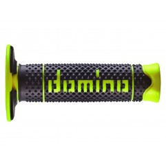 DOMINO MANETKI (GRIPY) OFF ROAD PYRAMID DWUSKŁADNIKOWE KOLOR CZARNY/ŻÓŁTY FLUO