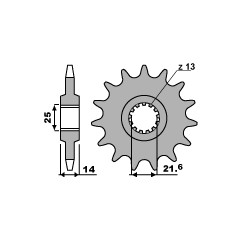 PBR ZĘBATKA PRZEDNIA 2083 15 18NC KAWASAKI ZR 750 ZEPHYR (95-99) (ŁAŃC. 525)