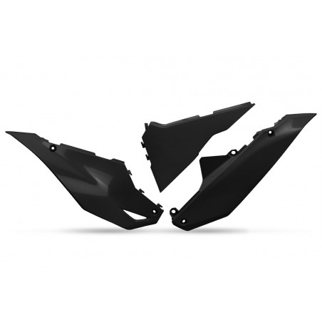 UFO BOCZKI TYLNE KAWASAKI KXF 450 '24, KOLOR CZARNY