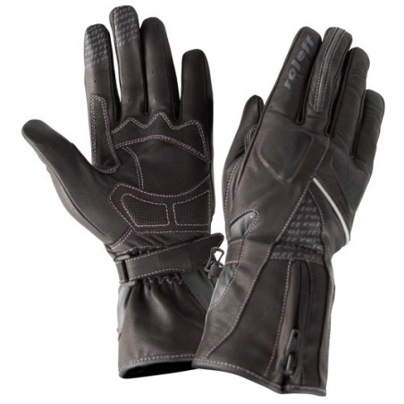 ROLEFF (2021) RĘKAWICE DAMSKIE TURYSTYCZNE, SKÓRZANE DŁUGIE MODEL RO76 KOLOR CZARNY ROZMIAR M
