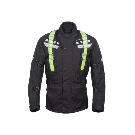 ROLEFF (2021) KURTKA TEKSTYLNA DŁUGA MODEL RO773 (3W1) KOLOR CZARNY/ŻÓŁTY FLUO ROZMIAR S