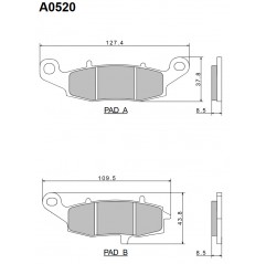 NISSIN 2024/10 KLOCKI HAMULCOWE KH229 PREMIUM SEMI-METALLIC (SPIEK METALICZNY) (ECE R90) (MADE IN JAPAN)