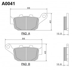 NISSIN 2024/10 KLOCKI HAMULCOWE KH140 PREMIUM SEMI-METALLIC (SPIEK METALICZNY) (ECE R90) (MADE IN JAPAN)