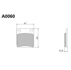 NISSIN 2024/10 KLOCKI HAMULCOWE KH54 / KH257 PREMIUM SEMI-METALLIC (SPIEK METALICZNY) (ECE R90) (MADE IN JAPAN)