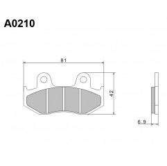 NISSIN 2024/10 KLOCKI HAMULCOWE KH92 / KH323 PREMIUM SEMI-METALLIC (SPIEK METALICZNY) (ECE R90) (MADE IN JAPAN)