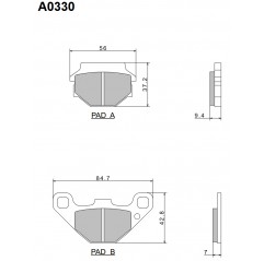 NISSIN 2024/10 KLOCKI HAMULCOWE KH67 PREMIUM SEMI-METALLIC (SPIEK METALICZNY) (ECE R90) (MADE IN JAPAN)