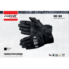 ROLEFF (2021) RĘKAWICE TEKSTYLNE LETNIE MODEL RO92 KOLOR CZARNY ROZMIAR S