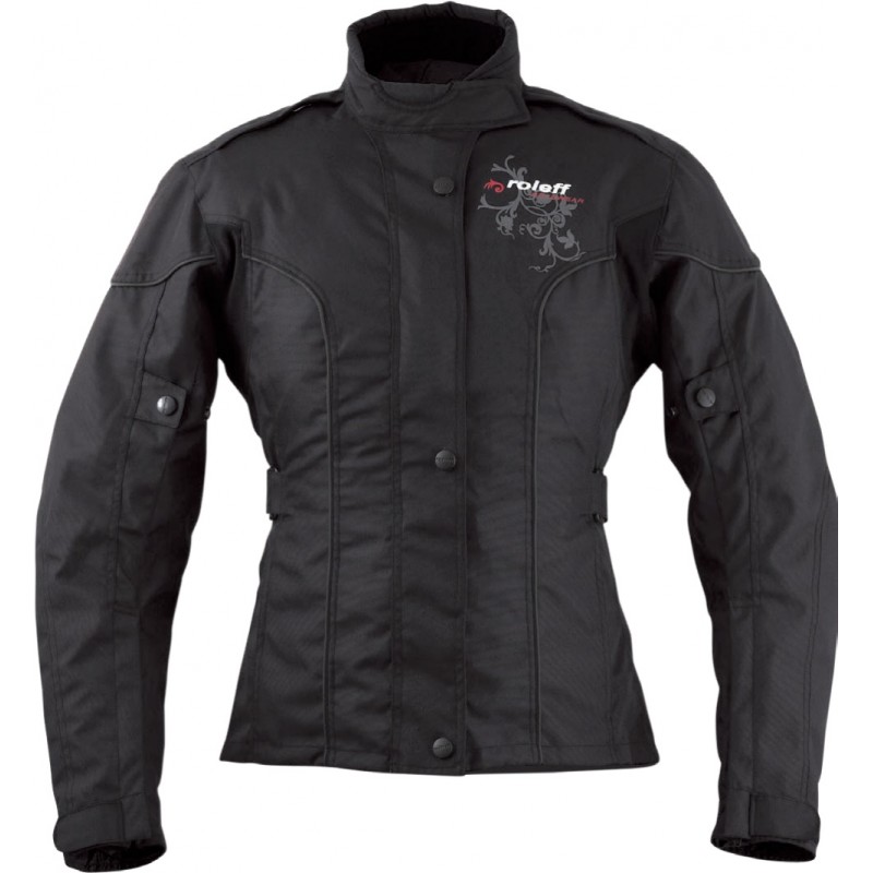 ROLEFF (2021) KURTKA DAMSKA TEKSTYLNA KRÓTKA Z MEMBRANĄ WIND-TEX MODEL LADYLIKE KOLOR CZARNY ROZMIAR S