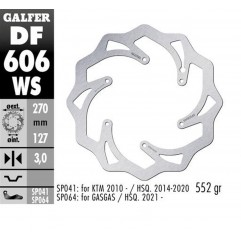 GALFER TARCZA HAMULCOWA PRZÓD KTM SX/EX, HUSABERG,HUSQVARNA,GAS GAS WAVE (270X127X3MM)