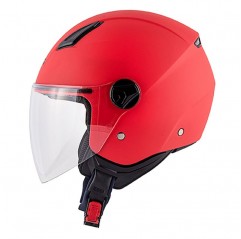 KAPPA 2024/12 KASK KV28 EVO SOLID JUNIOR OTWARTY JET KOLOR CZERWONY MATT ROZMIAR 55 / S (HOMOLOGACJA ECE 22R06)