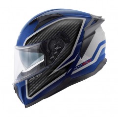 KAPPA 2024/12 KASK KV52 KRONOS INTEGRALNY Z BLENDĄ KOLOR CZARNY NIEBIESKI SREBRNY MAT CARBON LOOK ROZMIAR 60 / L (HOMOLOGACJA EC