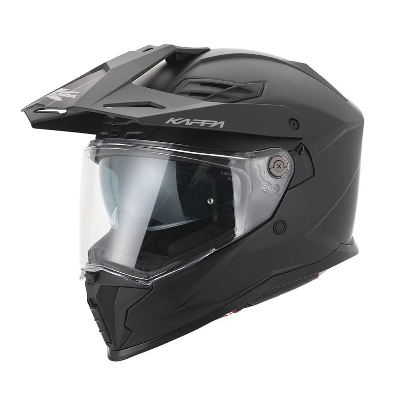 KAPPA 2024/12 KASK KV33 SOLID ENDURO DUAL OFF ROAD Z SZYBĄ I BLENDĄ KOLOR CZARNY MATT ROZMIAR 58 / M (HOMOLOGACJA ECE 22R06)