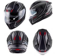 KAPPA 2024/12 KASK KV52 KRONOS INTEGRALNY Z BLENDĄ KOLOR CZARNY TYTANOWY MAT CARBON LOOK ROZMIAR 58 / M (HOMOLOGACJA ECE 22R06)