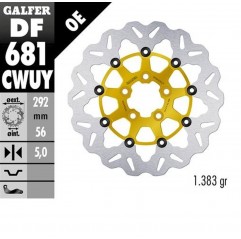 GALFER TARCZA HAMULCOWA TYŁ HARLEY-DAVIDSON (292X56X5) (WAVE) PŁYWAJĄCA KOLOR ZŁOTY