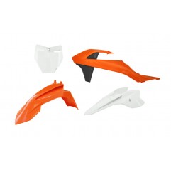 RACETECH (RTECH) 2024/12 PLASTIC KIT 4 PCS ORIGINAL COLOUR 2016 AND 2018 K ORANGE - BLACK - WHITE KTM SX 50 2016 2023