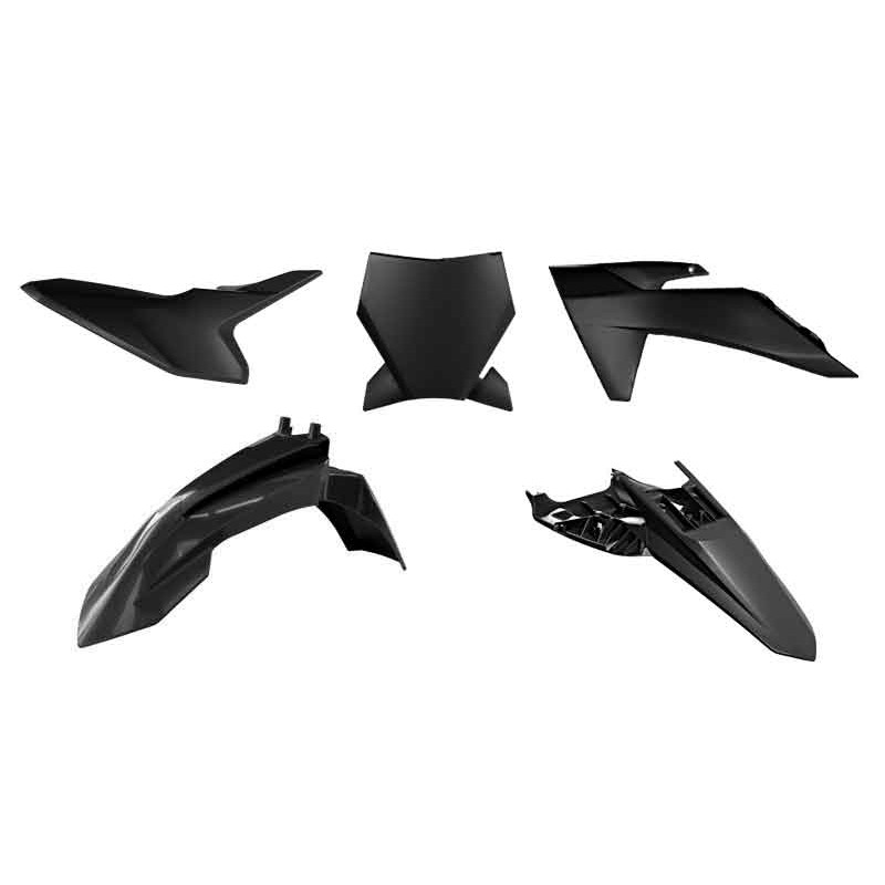 RACETECH (RTECH) 2024/12 PLASTIC KIT 5 PCS BLACK KTM SX 50 2024 2025