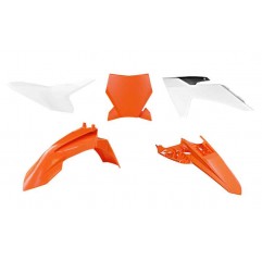 RACETECH (RTECH) 2024/12 PLASTIC KIT 5 PCS ORIGINAL COLOUR KTM ORANGE - WHITE - BLACK KTM SX 50 2024 2025