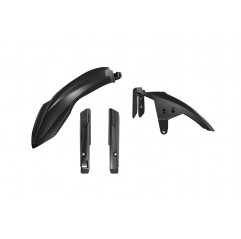 RACETECH (RTECH) 2024/12 FRONT FENDER AND FORK GUARDS KIT T7 3PCS BLACK YAMAHA T7 700 2019 2024