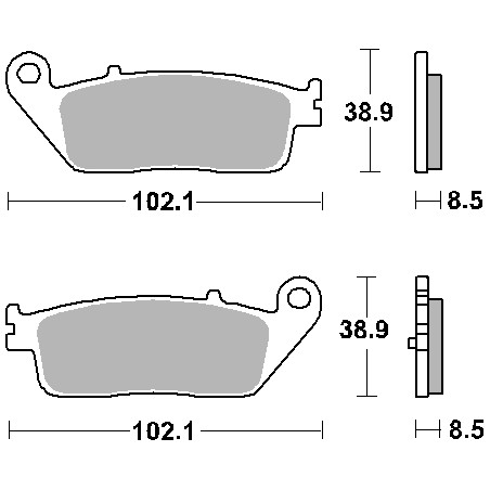 SBS PROMOCJA KLOCKI HAMULCOWE KH608 MAXI SINTER SINTER KOLOR ZŁOTY