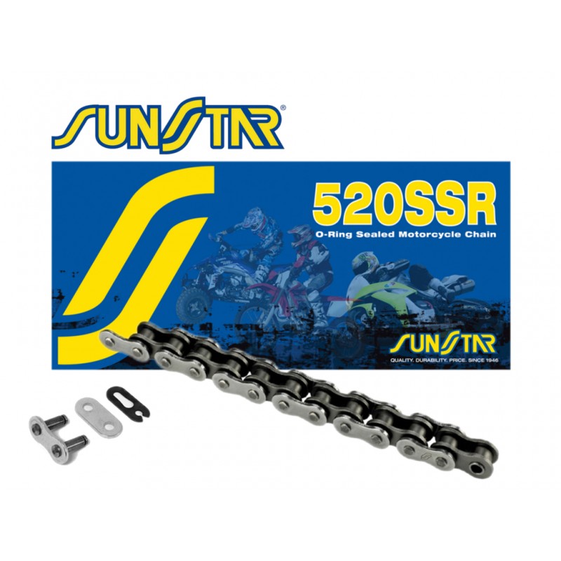 SUNSTAR ŁAŃCUCH 520SSR-114N (520V) DO 400 CCM (O RING) KOLOR NATURALNY