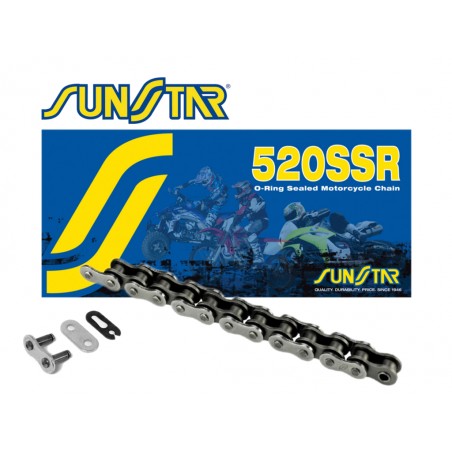 SUNSTAR ŁAŃCUCH 520SSR-114N (520V) DO 400 CCM (O RING) KOLOR NATURALNY