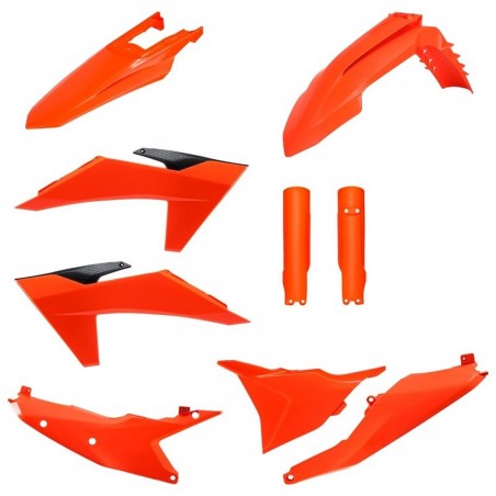 POLISPORT KOMPLET PLASTIKÓW (FULL KIT) KTM EXC/EXC-F/XC-W/XC-WF TBI '24-'25 W ZESTAWIE OSŁONY AMORTYZATORÓW (8352500001) KOLOR P