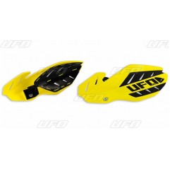 UFO OSŁONY RĄK (HANDBARY) FLAME SUZUKI RMZ 250/450 '12-'17 KOLOR ŻÓŁTY/CZARNY (Z MOCOWANIAMI) - PROMOCJA - STD CENA 149,50