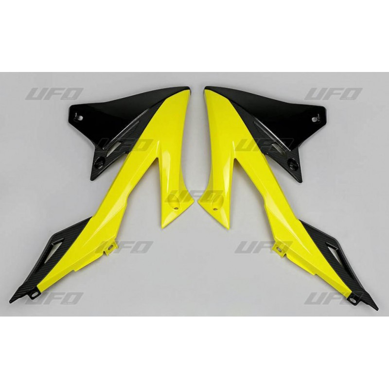 UFO OSŁONY CHŁODNICY SUZUKI RMZ 250 '19, RMZ 450 '18-19 KOLOR OEM (ŻÓŁTY/CZARNY)