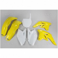 UFO KOMPLET PLASTIKÓW SUZUKI RMZ 250 '07-'09 KOLOR OEM (ŻÓŁTY/BIAŁY - Z BIAŁĄ TABLICĄ POD NUMERY STARTOWE) (SU407E999)