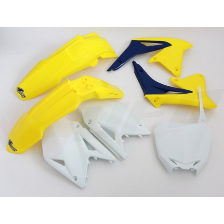 UFO KOMPLET PLASTIKÓW SUZUKI RMZ 450 '08 KOLOR OEM (ŻÓŁTY/BIAŁY/NIEBIESKI)