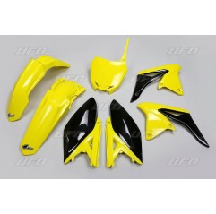 UFO KOMPLET PLASTIKÓW SUZUKI RMZ 250 '14-'18, KOLOR OEM (ŻÓŁTY/CZARNY)