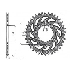 SUNSTAR ZĘBATKA TYLNA 809 53 SUZUKI DR 125SE '94-'00 (JTR809.53) (ŁAŃC. 428) (80953JT)