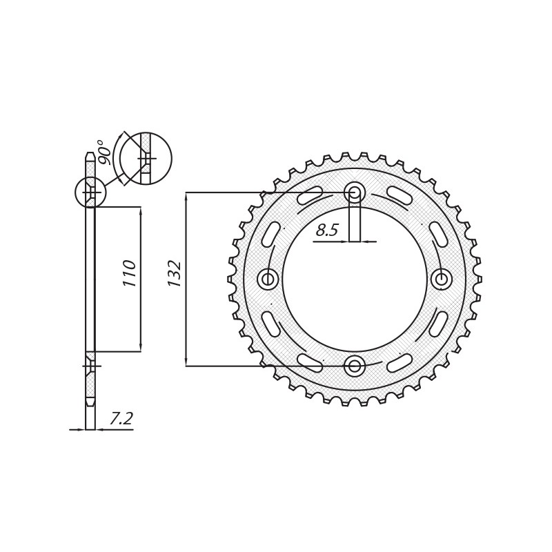 SUNSTAR ZĘBATKA TYLNA 4486 49 KTM SX 85 '04-'17, 105 XC '07-'11 (JTR895.49) (ŁAŃC. 428) (448649JT)