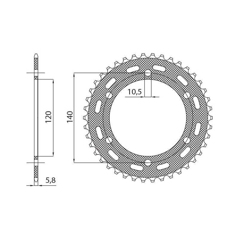 SUNSTAR ZĘBATKA TYLNA 475 42 KAWASAKI KLR 250 '84-'05 (JTR1490.42) (ŁAŃC. 520) (47542JT)