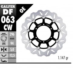 GALFER TARCZA HAMULCOWA PRZÓD HONDA CBR 600F4 i SPORT '01-'10 CB 900 HORNET '01- VTX 1800C '01- (WAVE FLOATING) (296X94X5MM)