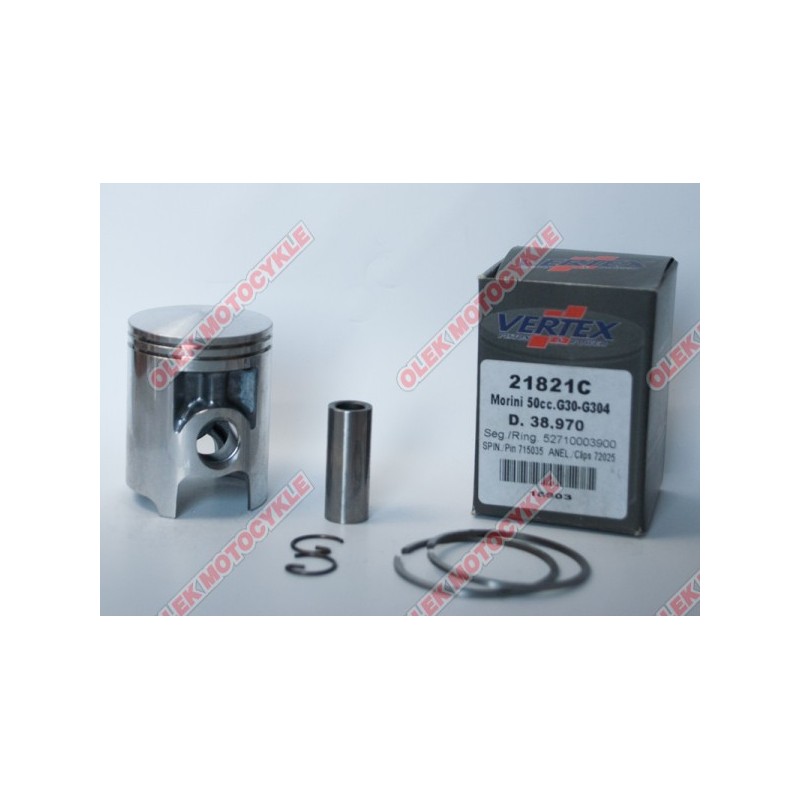 VERTEX TŁOK MORINI G30, G304 50CCM (38,97MM) (PIERŚCIENIE 52710003900 x 2 SZT.)