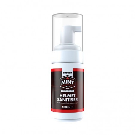 OXFORD MINT HELMET SANITISER PIANKA DO DEZYNFEKCJI I CZYSZCZENIA WNĘTRZA KASKU/BUTÓW/RĘKAWIC 100ML