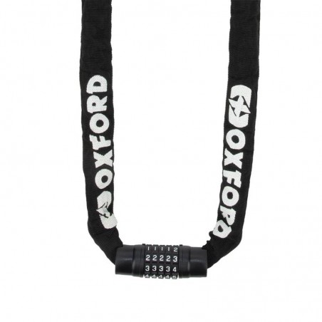 OXFORD ŁAŃCUCH ZABEZPIECZENIE ANTYKRADZIEŻOWE COMBI CHAIN 8, 8mm x 0.9m (ZAMKNIĘCIE NA SZYFR)