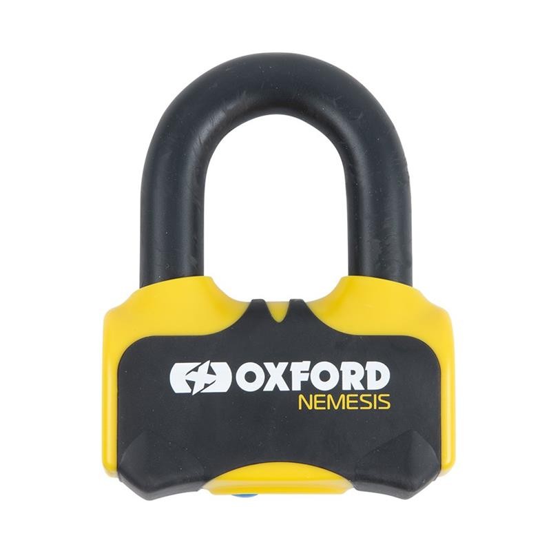 OXFORD ZABEZPIECZENIE ANTYKRADZIEŻOWE KŁÓDKA NA TARCZE HAMULCOWĄ NEMESIS 16mm KOLOR ŻÓŁTY FLUO