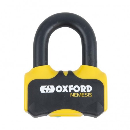 OXFORD ZABEZPIECZENIE ANTYKRADZIEŻOWE KŁÓDKA NA TARCZE HAMULCOWĄ NEMESIS 16mm KOLOR ŻÓŁTY FLUO
